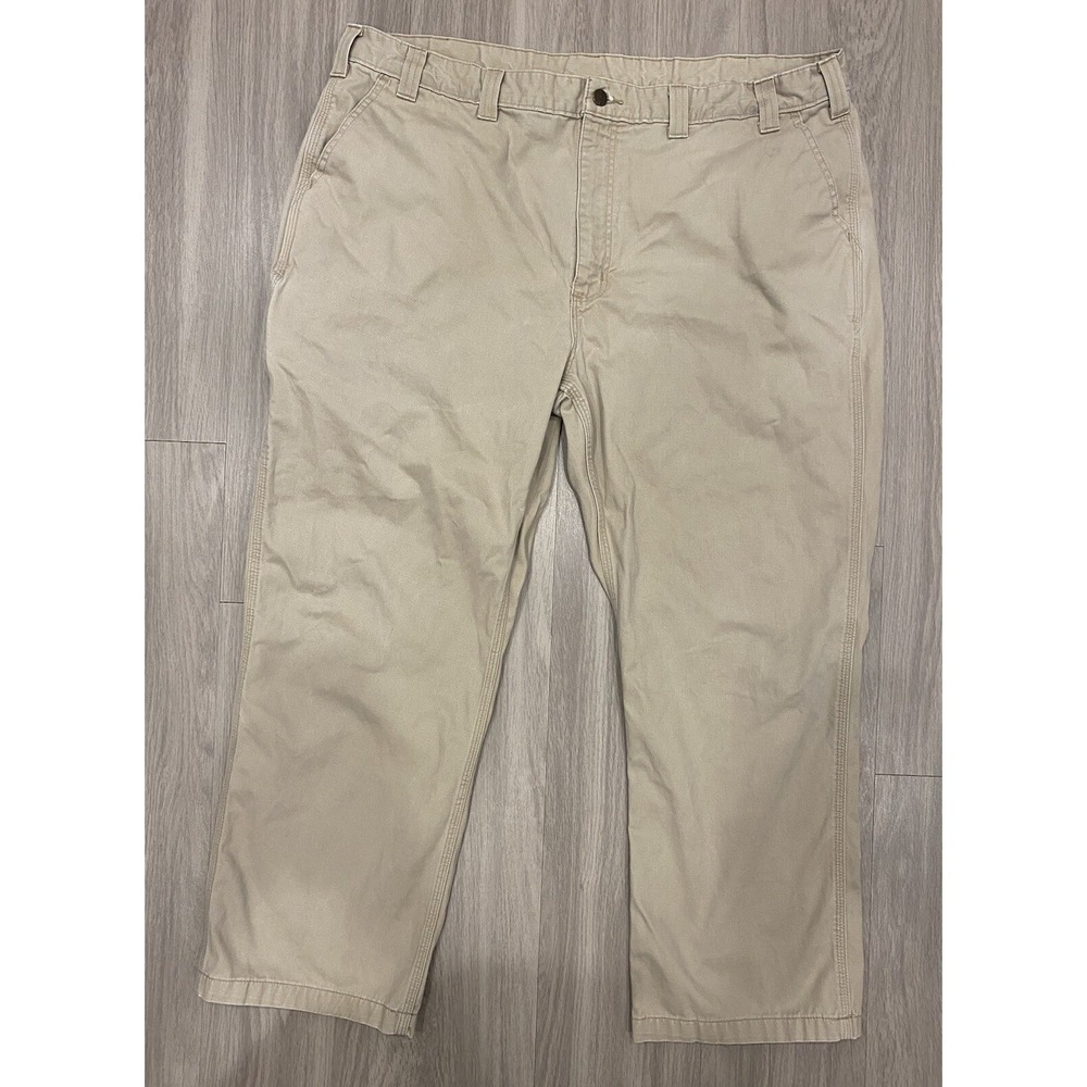 CARHARTT Field Khaki Twill Pants Relaxed Fit 100095-285 Mens Size 44x30 Beige